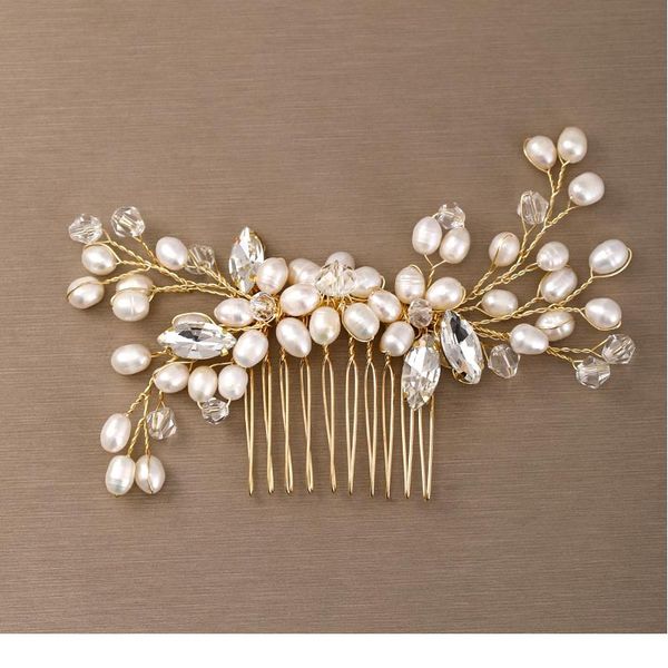 

ailibride wedding golden pearl greas goot accessole accessone rhinestone harrydone hearder squide tiara bridal hair jewelry accesso sqcdyb, Slivery;golden