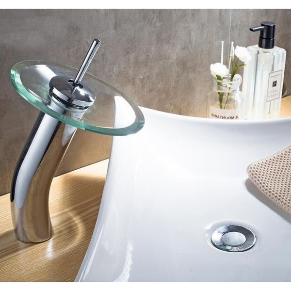 

new brass faucet bathroom glass waterfall counter basin electroplating and cold mixed kitchen f wmtwcw bdenet