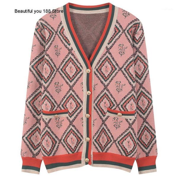 

colorful national style golden shoulder button sweater new style lingge jacquard knitted sweater for women1, White