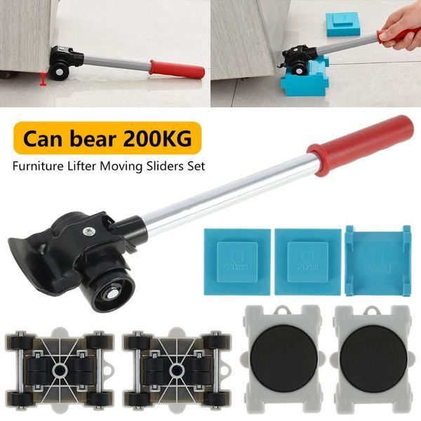 

8pcs professional furniture transport lifter tool set heavy stuffs moving hand tools wheel bar mover device object transfer tool