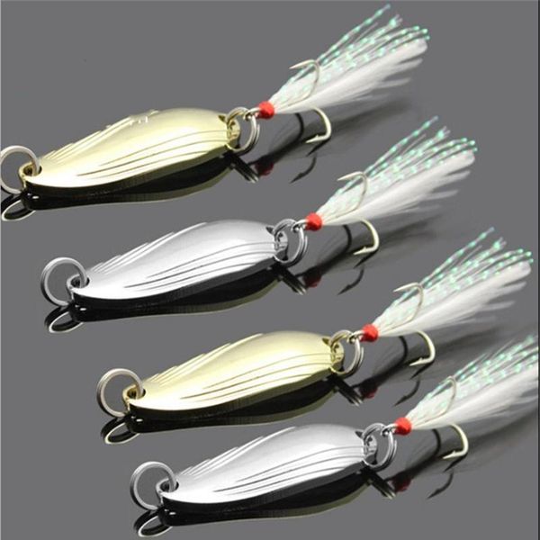 

1pcs 3.4 cm 3g/5g metal spoon fishing lures gold sliver hard bait crankbait artificial spinner bass baits for carp qylsww