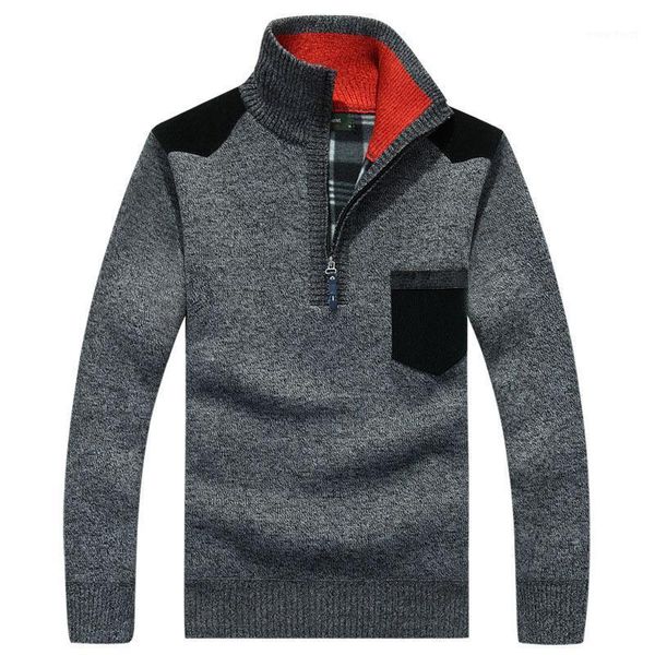 

winter new mens fleece sweater fashion zipper stand collar fat slim thicken casual pullovers men rand sweatercoat f13881, White;black