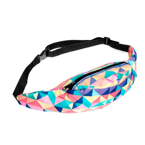 

fashion full bandana black 3d printing fashion waist bag women fanny packs belt bum bag waist packs for men #r15
