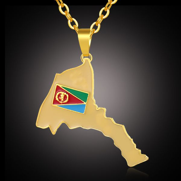 

fashion eritrea necklace gold color eritrea pendant charm women and men jewelry fashion friend gift, Silver