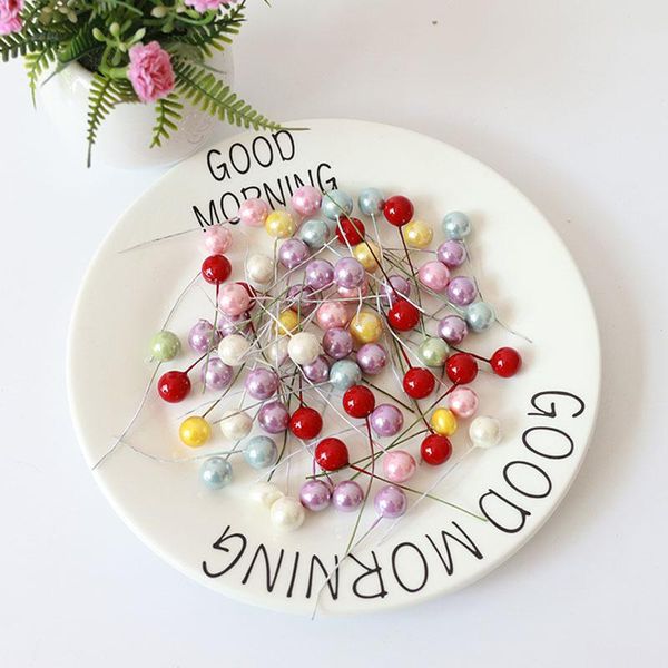 

дешевые 50 шт. мини-симулятор пластиковые фрукты маленькая ягода искусственный цветок красная вишня поддельных жемчуг свадебное дерево украш