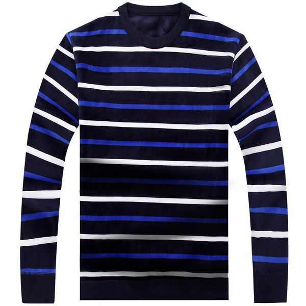 

new men thick pullovers man striped slim pullover winter warm knitted sweaters mens wear slim fit knitwear, White;black