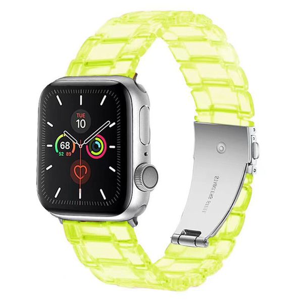 Für Apple Watch Deluxe Clear Transparent Uhrenarmband Strap Harz Ersatz Armbanduhr 38mm 40mm 42mm 42mm Fabrikpreis