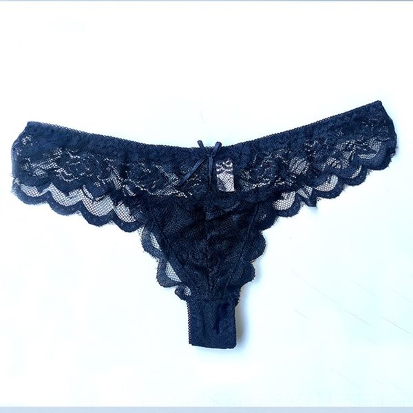 

9ilk new size thong t-back lace underwear women girls plus style panties g-string lingerie, Black;white