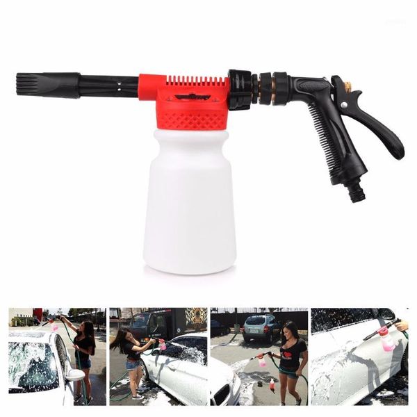 Outras ferramentas de limpeza de cuidados Atacado - Multifuncional Lavadora de Carro Compatível Compatível Snowing Gun Pulverizador 900ml Lavagem para Motorcycle Washer1