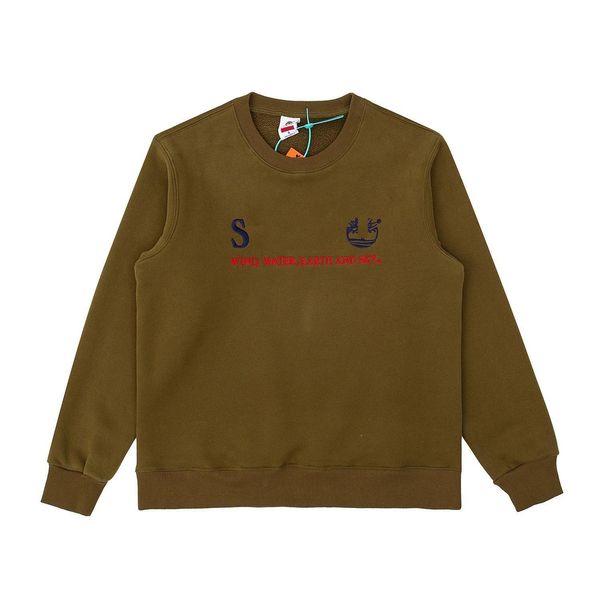 

2020 mens sweatshirt street hip hop sweater 380 grams of high-density plus velvet fabric imported letter embroidery jumpers, Black