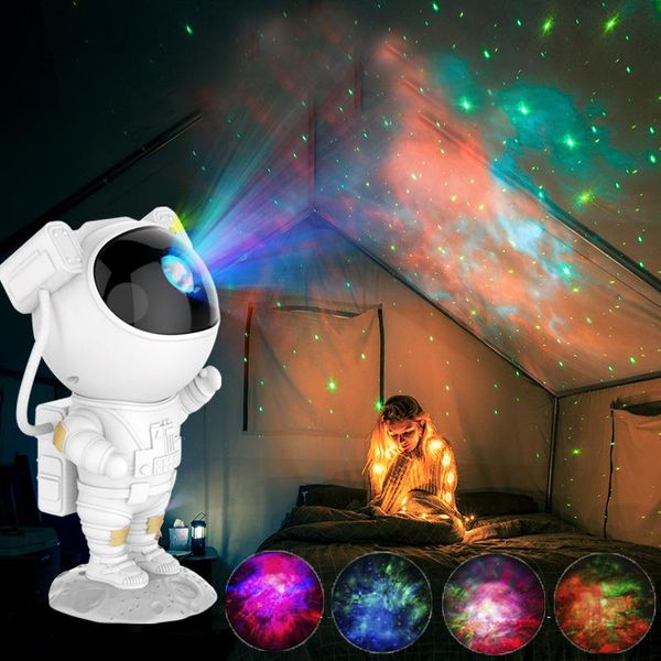 Lampada da astronauta Lampada da astronauta Proiettore cielo stellato Galaxy Star Luce notturna per bambini per camera da letto Spazio soffitto