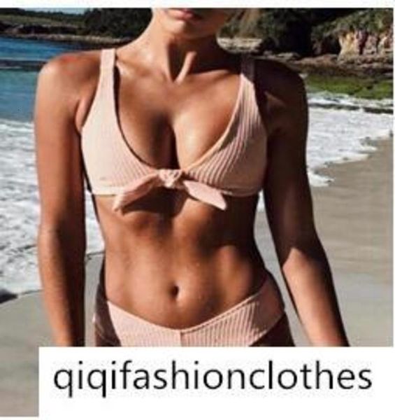 

striped bikini swimsuit, White;black