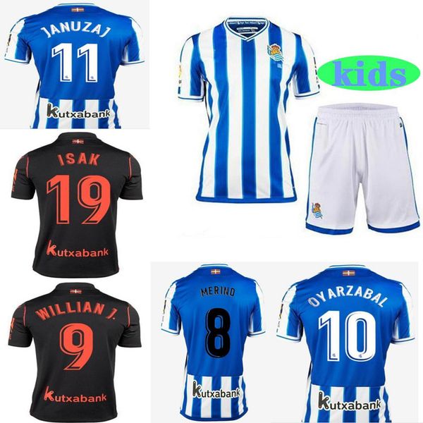 

royal 2020 2021 real sociedad football jersey willian j.oyarzabal agirretxe juanmi home отель 20 21 королевское общество мужское + детский к, Black;yellow