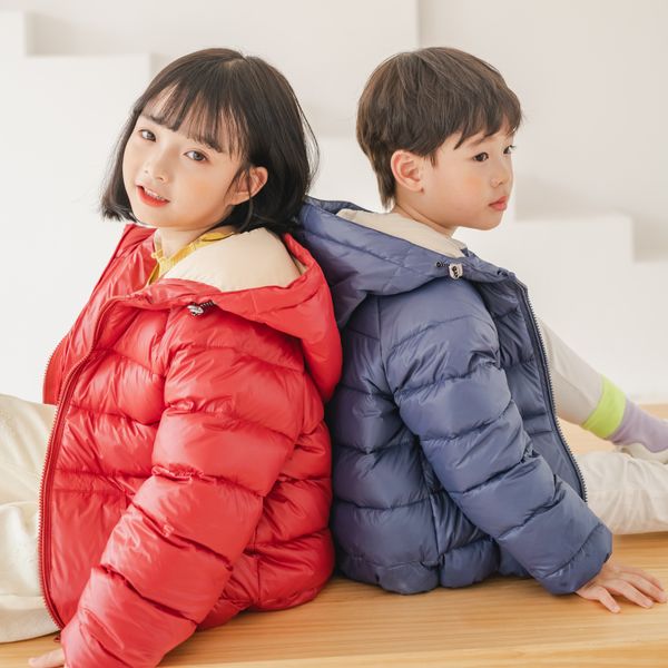 

2020 new down girls' lightweight children's winter wear boys' baby's korean jacket, Blue;gray