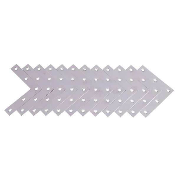 

угольная пластина 12шт угловой скобок плоский life porme repair bracket 80x80mm silver