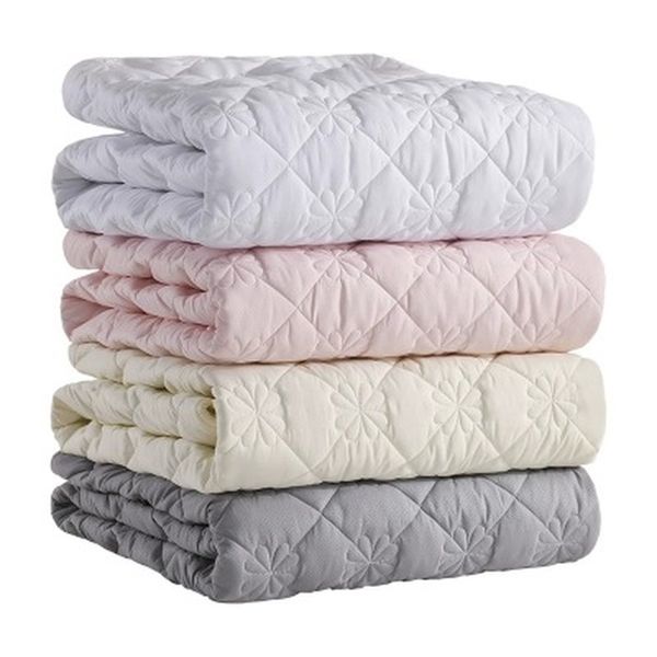 Capa de colchão hipoalergênico lavável algodão em relevo acolchoado colchão protetor macio anti-mite colchão ar-permeável cama pad 201218