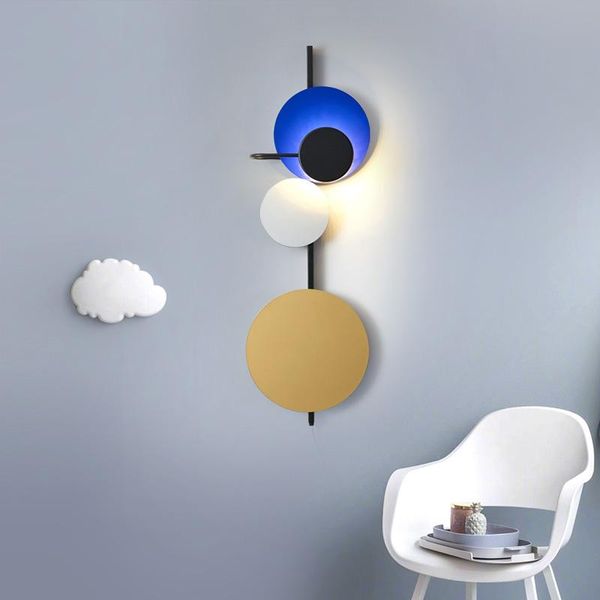 

wall decor iron art wall lamp modern minimalist designer led wandlamp living room bedroom aisle staircase bedside light