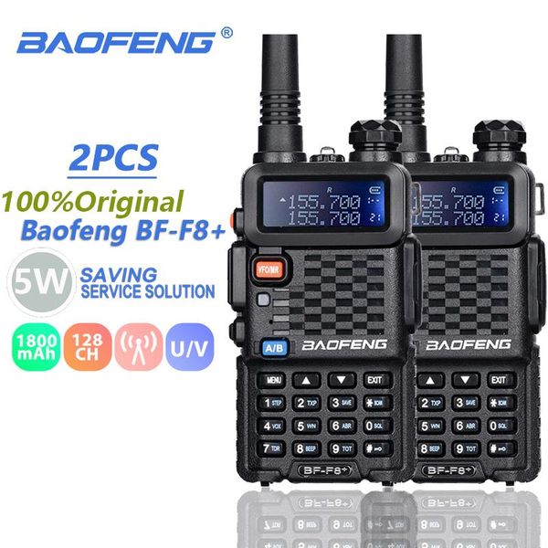 2PCS Baofeng BF-F8 + Walkie Talkie Dual Band VhfUhf SMA-F Two Way Radio BF F8 + F8 Comunicador Ham CB Radio Range Hf Transceiver