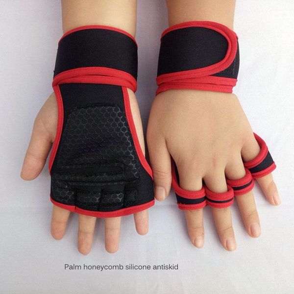 

accessories weightlifting gloves anti-slip glove fitness workout half finger crossfit gymnastic hand palm protection weight lifiting1