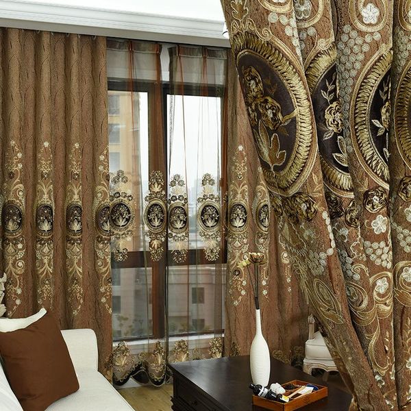 

curtain & drapes chenille for living room embroidery curtains high shading window bedroom screen products