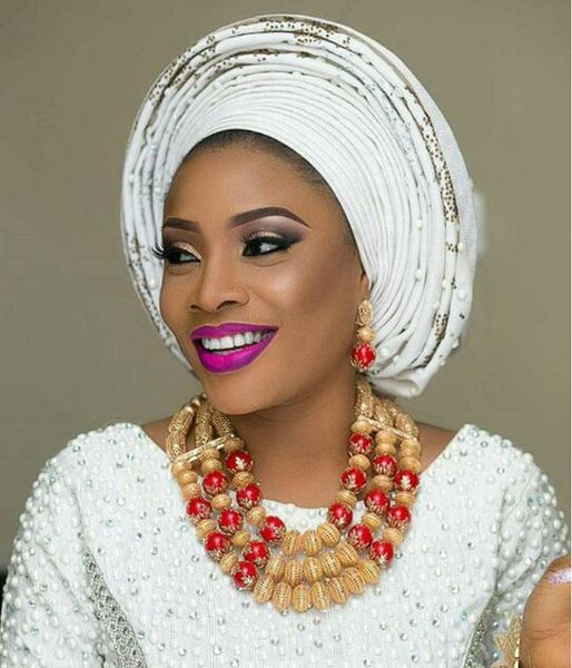 

luxury dubai gold bridal statement necklace set for women red african wedding beads jewelry set bride party gift cnr849, Silver