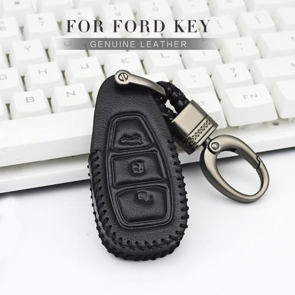 

car key protection shell key case cover for focus 3 3 2 kuga fiesta 7 st mondeo 4 4 fusion ka c max leather keyring1