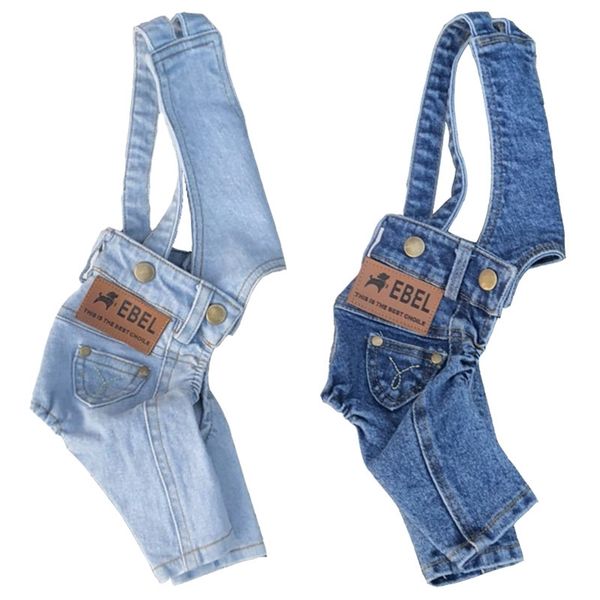 

denim coat jacket jeans dog clothes for small medium costume spring autumn jumpsuit puppy outfit pet dogs clothing t200710