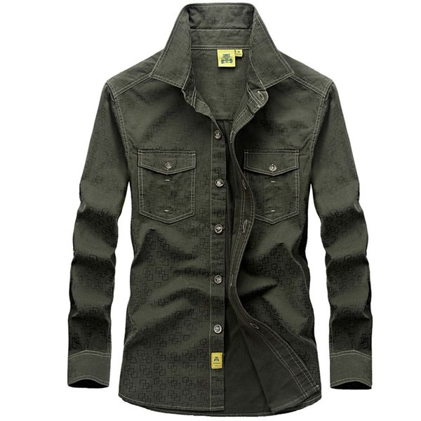 

icpans spring autumn shirt men casual long sleeves shirts military army green khaki red plus size xxxl 4xl 5xl c1211, White;black