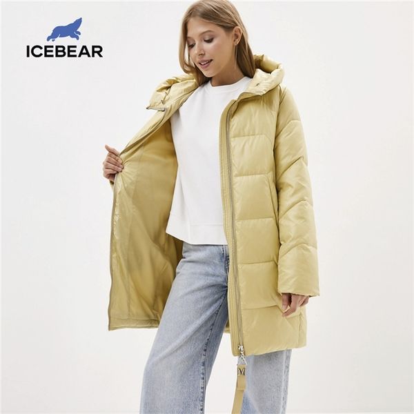 

icebear high-quality brand parka women's clothing new products winter warm mid-length ladies padded jacket gwd6i 201217, Black