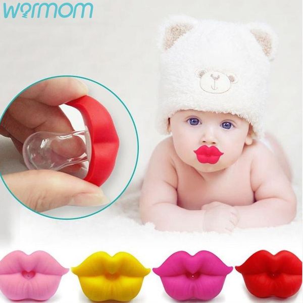

pacifiers# warmom red kiss lips baby pacifier 1pc funny soft silicone 0-3 year safe non-toxic material oral care1