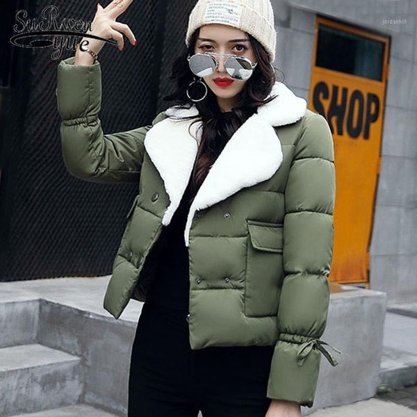 

new fashion winter women parka 2020 long sleeve solid short women jacket clothing female slim winter cotton coat 1239 401, Black;brown