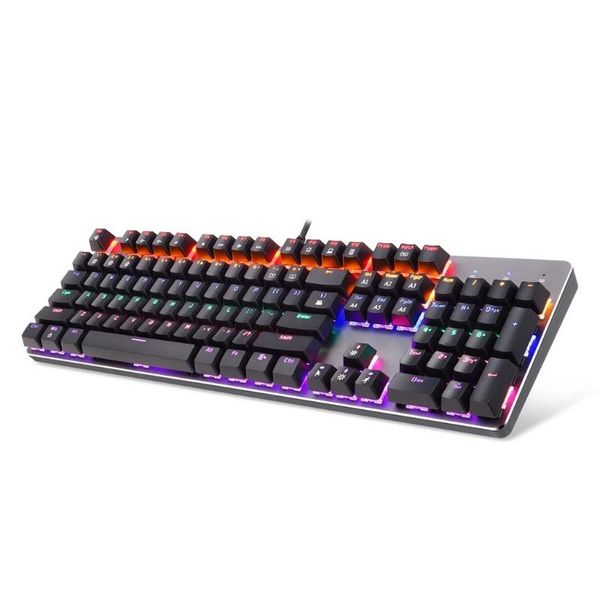 

универсальный rgb usb проводная клавиатура механические клавиши 104 russian english gaming клавиатуры для настольного компьютера портативных
