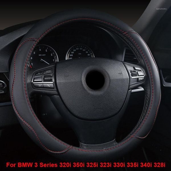 

for 3 series 320i 350i 325i 323i 330i 335i 340i 328i car steering wheel cover wrap non-slip funda volante auto accessories1