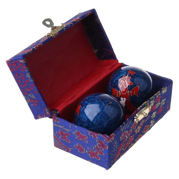 

1 pair chinese health balls baoding enamel ball massage balls for hand therapy exercise and stress relief q0115