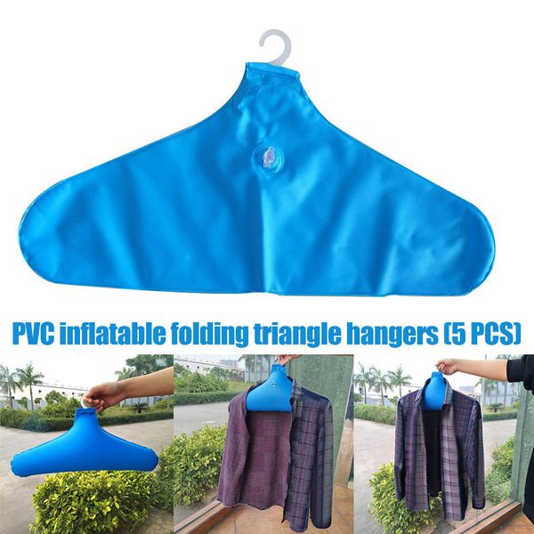 5 ADET Sıcak PVC Şişme Elbise Askı Raf Katlanabilir Kaymaz Seyahat Taşınabilir Ceket Askıları Ev Ofis Seyahat Araba için FP8 201111