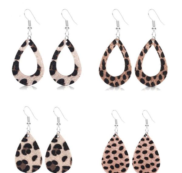 

кожаные женские серьги карамельная кожаная кожаный леопард для печати серьги для печати печать гепард teardrop подлинная капля капля леопард, Golden;silver