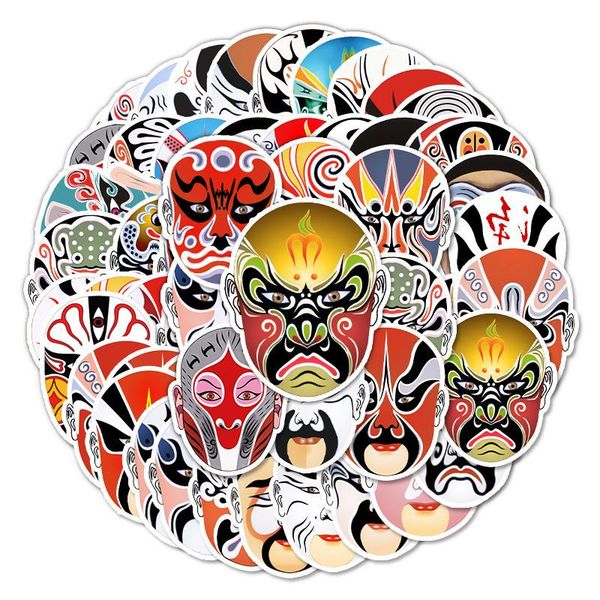 

59 шт. наклейки для автомобильной настенный ноутбук багаж пекин опера хуадан facebook граффити китаиные культурные характеристики деспилотчи