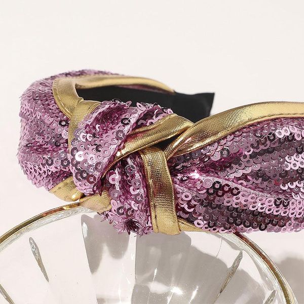 

women gold edged sequins knotted wide headband hair hoop stretch hairbands for party head hoop turban headwrap hair accessories q bbyyxm
