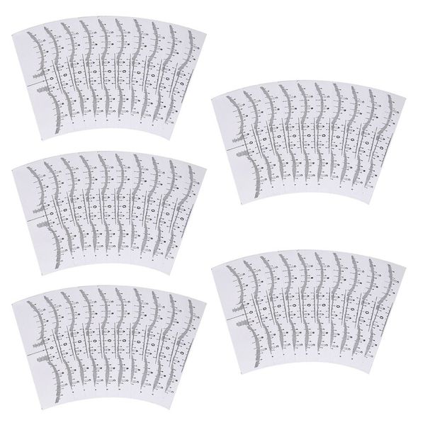 

50 pcs eyebrow ruler sticker disposable adhesive eyebrow microblading measuring positioning ruler for eyebrow tattoo makeup tool w8197