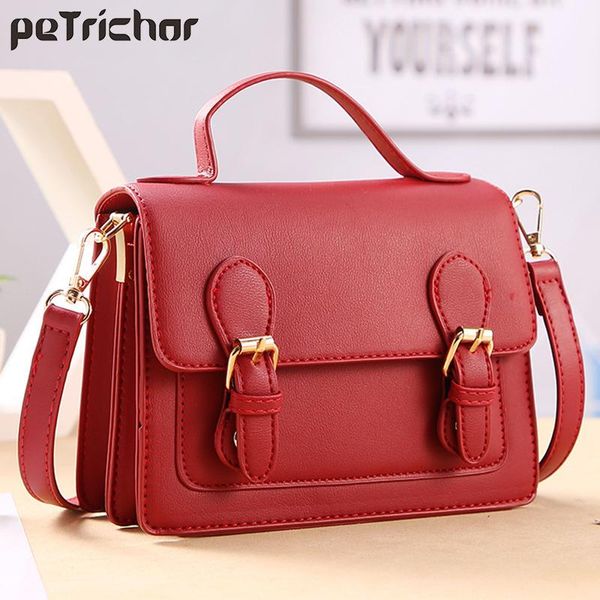 

cross body vintage satchels women's handbag ladies shoulder bag brand designer pu leather female crossbody messenger bags handle purse