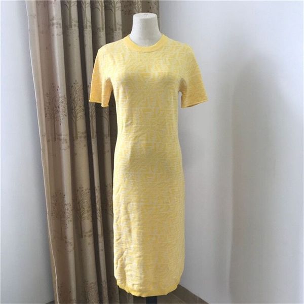 

new fashion old flower irregular slim round neck wrap hip ice silk sweater long dress women, White