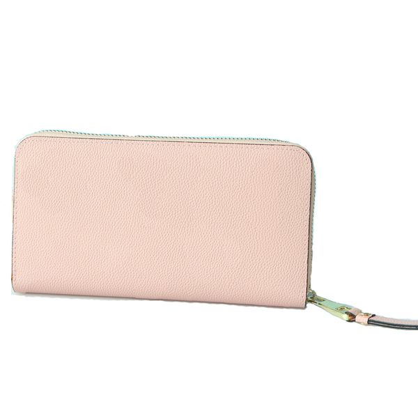 

long silk screen printing zip wallet embossing letter canvas version luxury wallets zipper coin purse credit card multi function genuine lea, Red;black