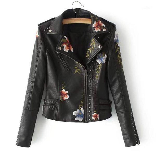 

2019 autumn leather jackets women black slim cool lady pu sweet female zipper faux femme outwear coat plus size1, Black;brown