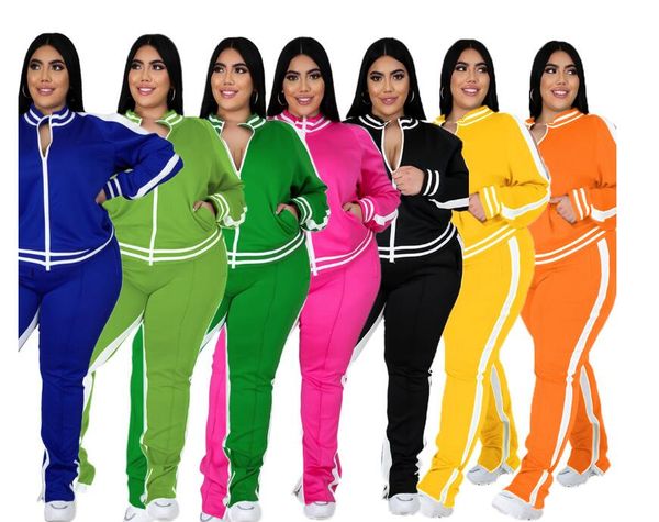 

2021women clothes two piece sets 2 piece woman set womens sweat suits plus size jogging sport suit soft long sleeve tracksuit sportswear001, Gray