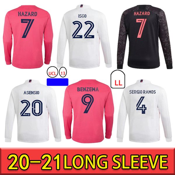 

jerseys soccer 2021 new long sleevesports football shirt hazard sergio ramos benzema asensio camiseta men fourth 4th humanrace, Black;yellow