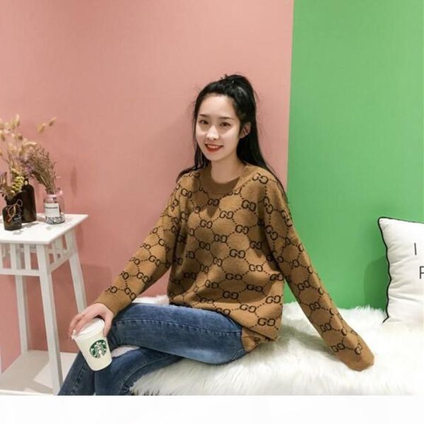 

designer womens leopard sweater fashion pullover long sleeves female patchwork printed sweater, White;black