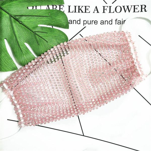 

masks personalized rhinestone sunscreen mask with diamond decoration bright diamond summer net red fashion female thin face mask