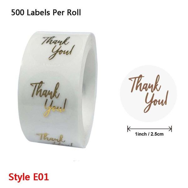 

500pcs thank you for your order stickers gold foil seal labels for small shop