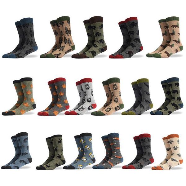 

men's socks mens funny animal cotton contrast color harajuku hosiery x5xd, Black