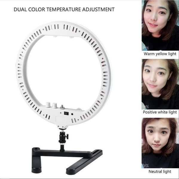 

4fds2awadjustable large size led with mobile phone holder and ce certification, used for make up self timer ring lamp